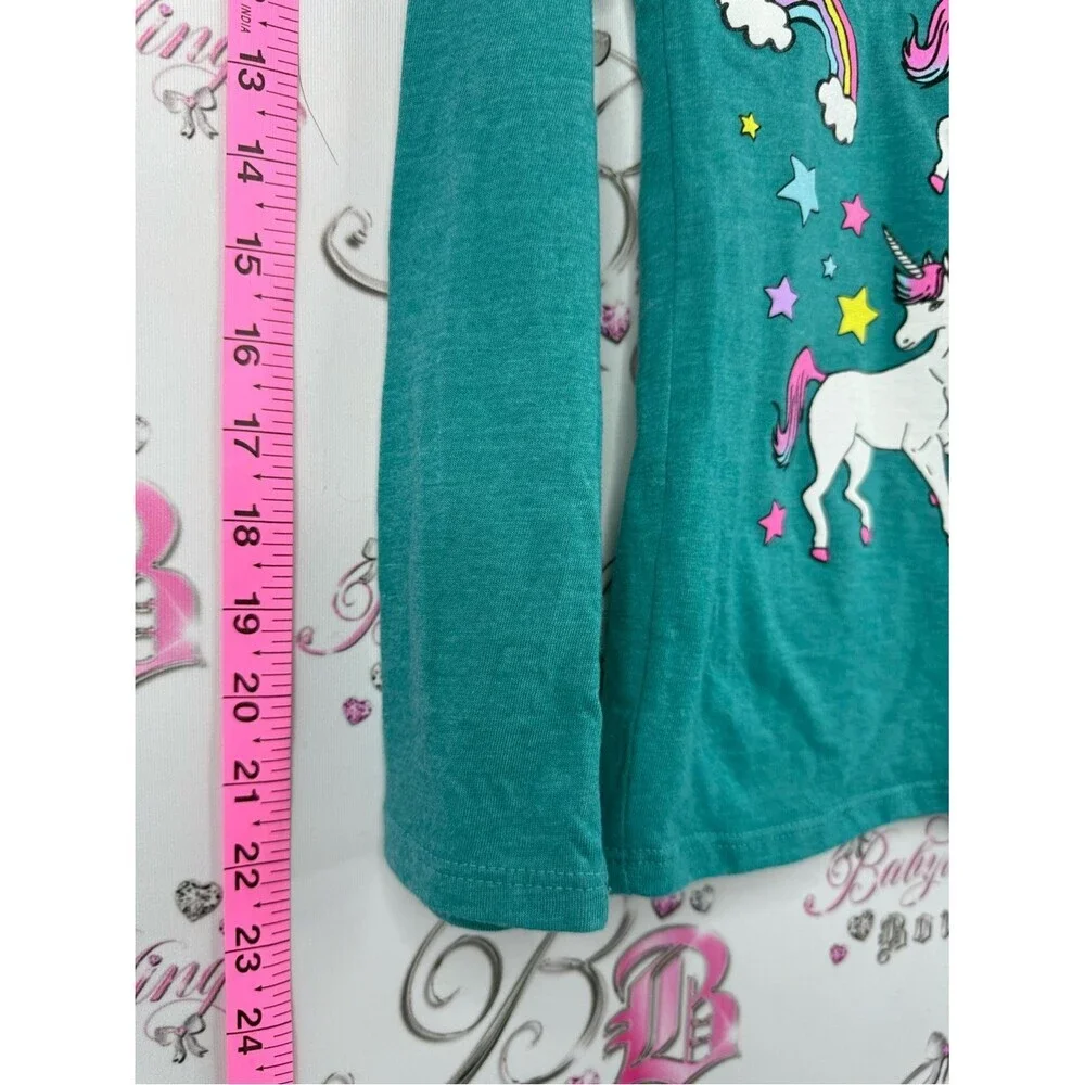 The Children's Place shirt Teal Unicorn Squad Long Sleeve Tee with Pink Accents